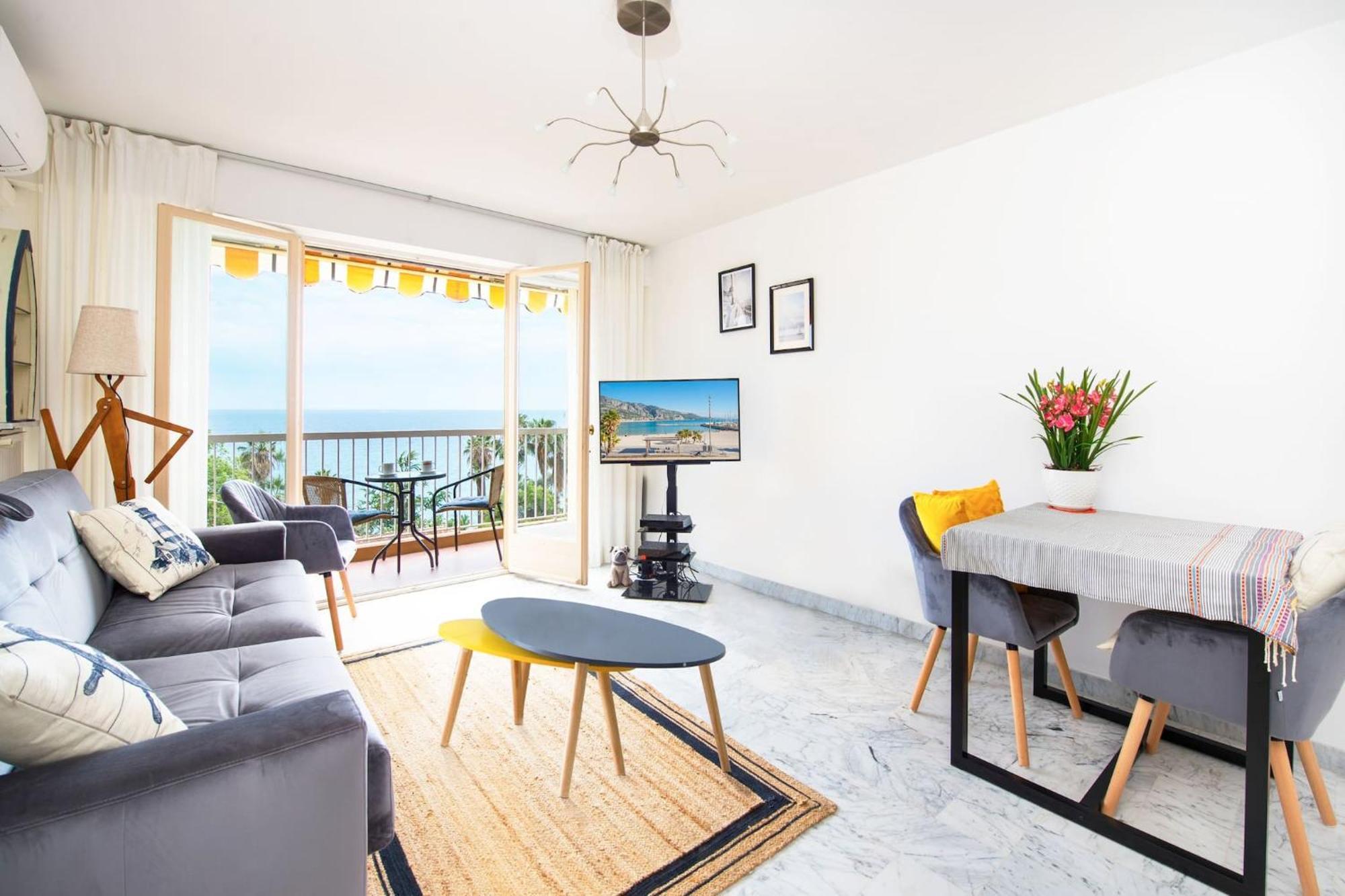Vina Del Mare, Vue Mer, Terrasse Μεντόν Εξωτερικό φωτογραφία